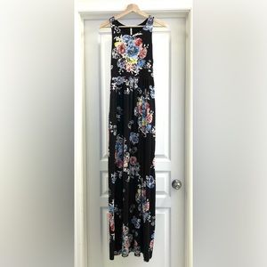 Black Floral Maxi Dress